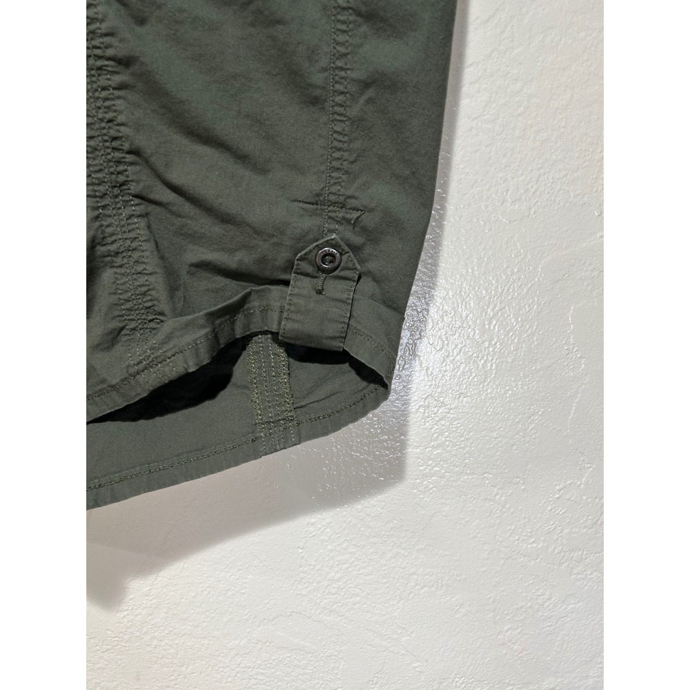Torrid Womens Plus Size 22 Olive Green Cargo Shorts Elastic Waist Stretch Twill - Picture 8 of 9